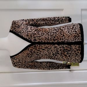 The Limited Cheetah Print Cardigan Sweater